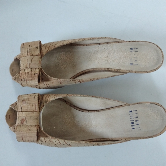 Stuart Weitzman Cork Mules sz 7.5 - Picture 3 of 6